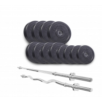 Штанга Elitum 85 кг с прямым и W образным грифом