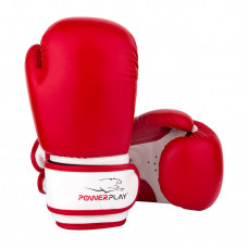 Боксерские Перчатки PowerPlay 3004 JR Красно-Белые 6 Унций