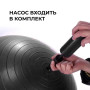 Мяч для фитнеса (фитбол) WCG 85 Anti-Burst 300кг Графит + насос