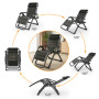 Раскладное кресло из ротанга шезлонг садовый Zero Gravity WCG S-10