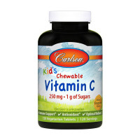 Kid's Chewable Vitamin C 250 mg 1 g Sugars (120 veg tab, tangerine)