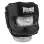 Боксерский шлем тренировочный PowerPlay 3067 с бампером PU + Amara Черный M