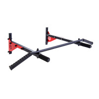 Настінний турнік Besport BS-T0202 з 4 ручками чорно-червоний