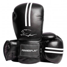 Боксерские Перчатки PowerPlay 3016 Черно-Белые 10 Унций