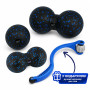 Набір масажних м'ячиків PowerPlay 4007 EPP Massage Ball Чорно-Сині (3 шт.)
