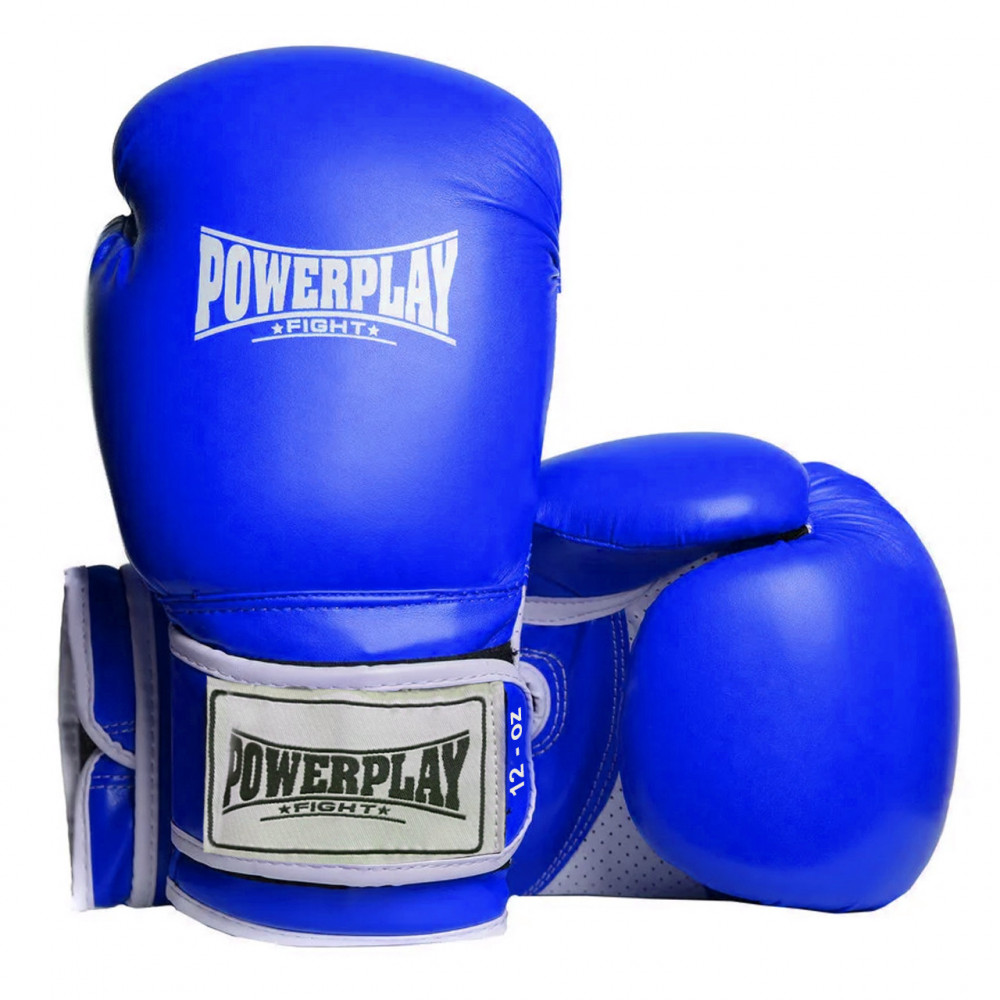 Боксерские Перчатки PowerPlay 3019 Синие 12 Унций