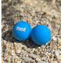 Масажний силіконовий подвійний м'яч PowerPlay PP-4355 Silicone Lacrosse Peanut Ball (6.3*12.6см.) Синій