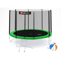 Батут Hop-Sport 10ft (305cm) зеленый с внешней сеткой
