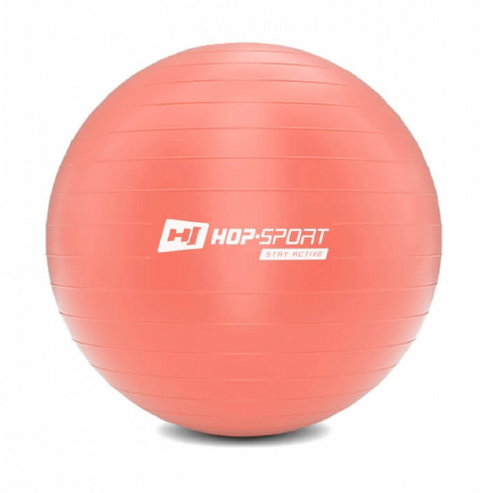 Фитбол Hop-Sport 65cm HS-R075YB light pink + насос
