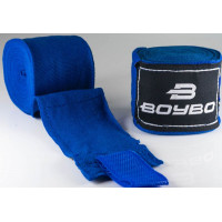 Бинты боксёрские BOYBO хлопок Синие 4,5 метра