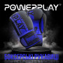 Боксерські рукавиці PowerPlay 3086 Matt Challenger Чорно-Сині 10 унцій