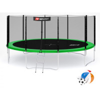 Батут Hop-Sport 16ft (488cm) зеленый с внешней сеткой