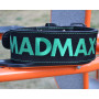Пояс для важкої атлетики MadMax MFB-301 Suede Single Prong шкіряний Black/Green M
