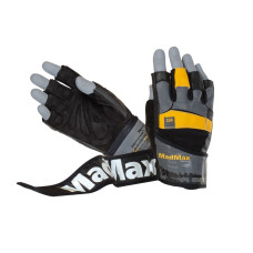 Рукавички для фітнесу MadMax MFG-880 Signature Black/Grey/Yellow M