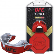 Капа OPRO Gold UFC Hologram Red Metal / Silver