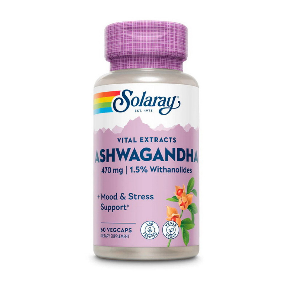 Solaray Ashwagandha 470 mg (60 veg caps) Solaray Ashwagandha 470 mg (60 veg caps)