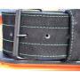 Пояс для важкої атлетики MadMax MFB-301 Suede Single Prong шкіряний Black/Green M