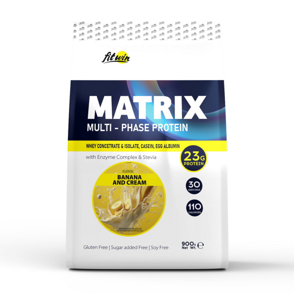 FitWin Matrix Multi-Phase Protein (900 g, banana and cream) FitWin Matrix Multi-Phase Protein (900 g, banana and cream)