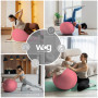 Мяч для фитнеса (фитбол) WCG 65 Anti-Burst 300кг Персиковый + насос