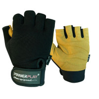 Перчатки для фітнесу PowerPlay 1574 Чорно-Коричневі M