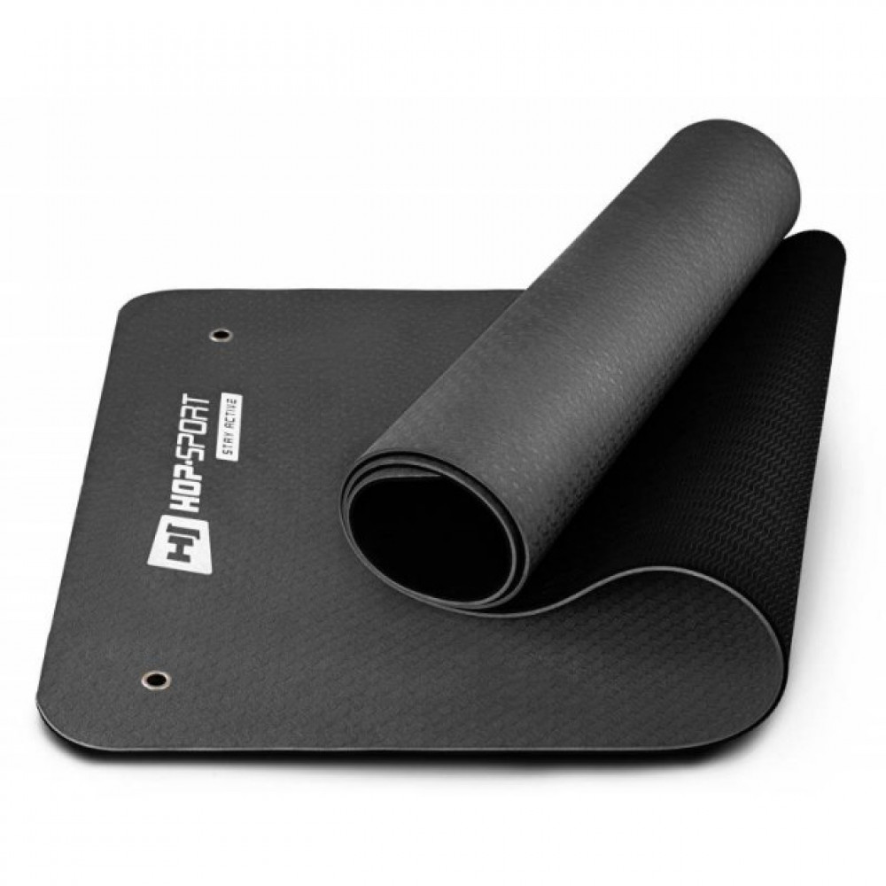 Фитнес-коврик с отверстиями TPE 0,8 см HS-T008GM black