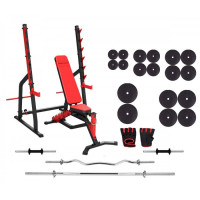 Силовой набор Marbo Sport MS8 со штангой 115 кг + 3 грифа