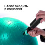 Мяч для фитнеса (фитбол) WCG 65 Anti-Burst 300кг Бирюзовый + насос
