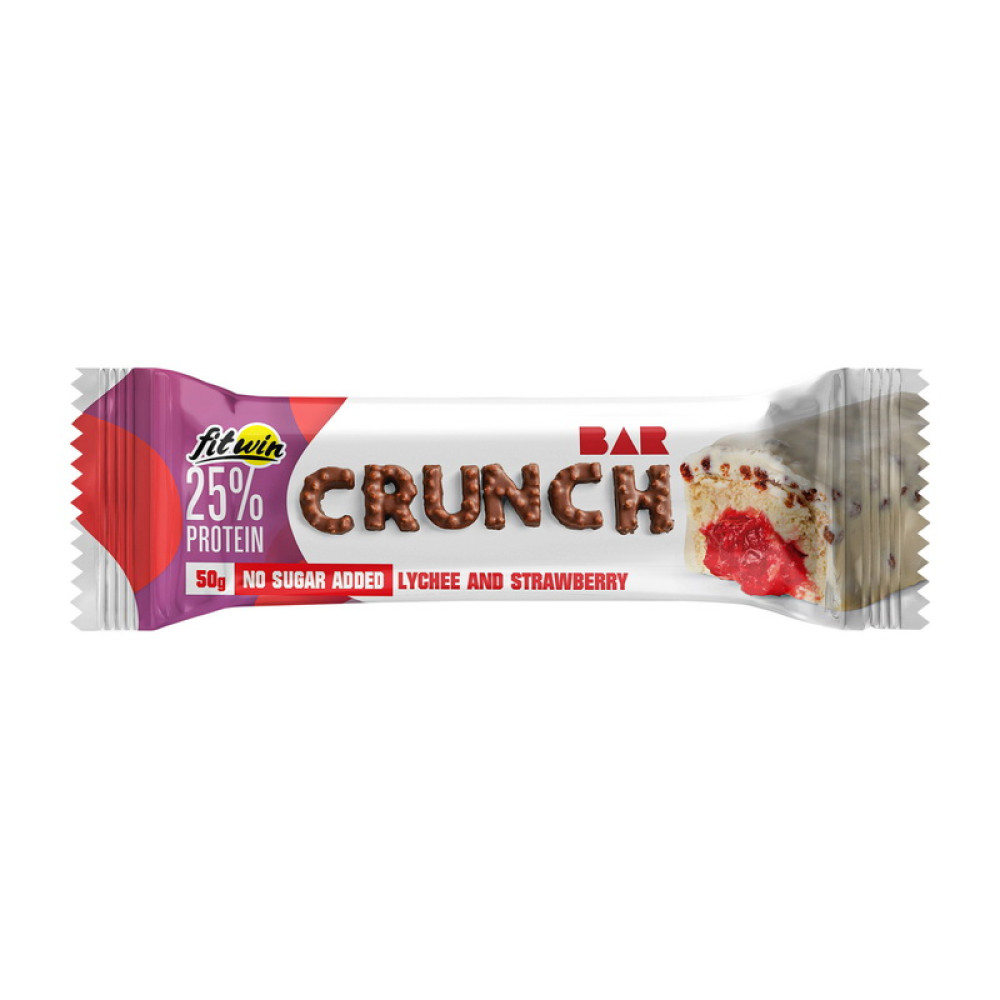 FitWin Crunch Bar No Sugar Added (50 g, lychee and strawberry) FitWin Crunch Bar No Sugar Added (50 g, lychee and strawberry)
