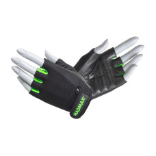 Перчатки для фитнеса MadMax MFG-251 Rainbow черно-зелёные, L