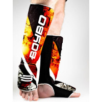 Защита голени и стопы BoyBo Flame (нейлон) M, красн. 2шт, ZD-63-3
