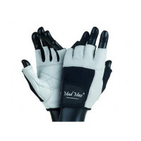 Перчатки для фитнеса MadMax MFG-444 Fitness бело-черные, XL