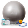 М'яч для фітнесу (фітбол) PowerPlay 4001 Ø65 cm Gymball Сірий + помпа