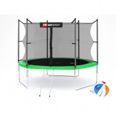 Батут Hop-Sport 10ft (305cm) green с внутренней сеткой 3 ноги