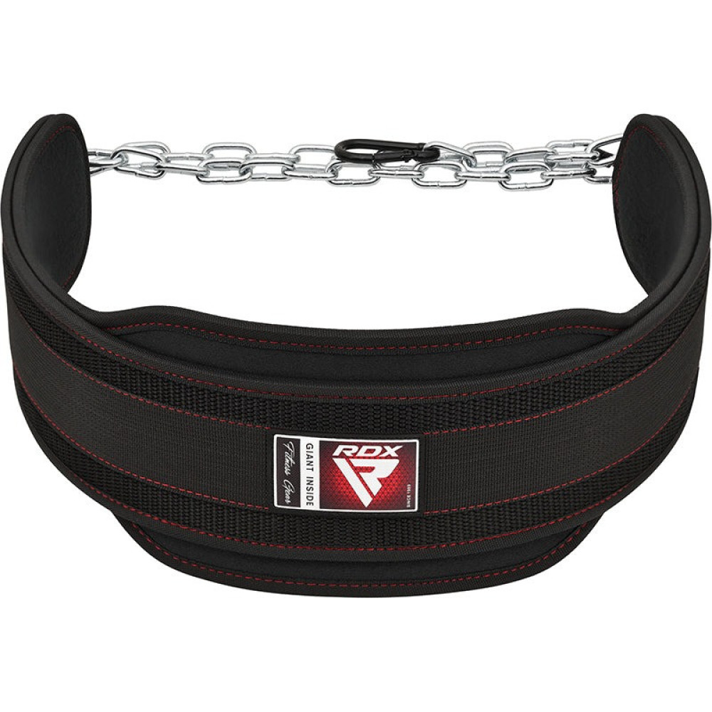 Пояс для обтяжень з ланцюгом RDX T7 Pro Dipping Belt 2 Layer неопреновий Black Пояс для обтяжень з ланцюгом RDX T7 Pro Dipping Belt 2 Layer неопреновий Black