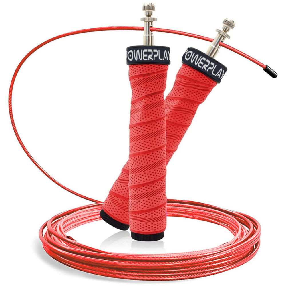 Скакалка швидкісна на підшипниках PowerPlay 4208 Fitness Jump Rope Червона (3m.) Скакалка швидкісна на підшипниках PowerPlay 4208 Fitness Jump Rope Червона (3m.)