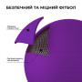 Мяч для фитнеса (фитбол) WCG 65 Anti-Burst 300кг Фиолетовый + насос