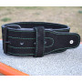 Пояс для важкої атлетики MadMax MFB-301 Suede Single Prong шкіряний Black/Green XXL