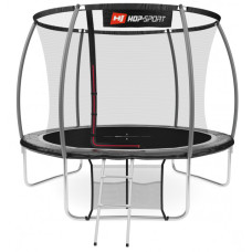 Батут Hop-Sport Premium 10ft (305cm) черно-серый с внутренней сеткой
