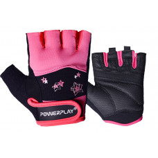 Перчатки для фитнеса PowerPlay 3492 Черно-Розовые M