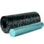 Масажний ролик (роллер) гладкий PowerPlay PP-4348 2 in 1 EPP Foam Roller Чорно/Блакитний (33x14см.)