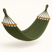 Двухместный гамак с планкой Hygge хаки XXL 200х150 WCG