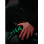 Пояс для важкої атлетики MadMax MFB-301 Suede Single Prong шкіряний Black/Green XXL