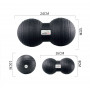 Набор массажных мячик PowerPlay 4007 Черные (3 шт)