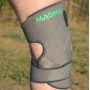 Наколінник MadMax MFA-295 Zahoprene Universal Knee Support Dark Grey/Green (1шт.)