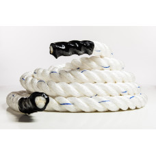 Канат тренировочный для кроссфита 9м Battle Rope White WCG 50х9