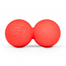 Массажный силиконовый двойной мяч Hop-Sport 63 мм Красный