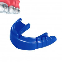 Капа OPRO Snap-Fit FOR BRACES Electric Blue + Strap