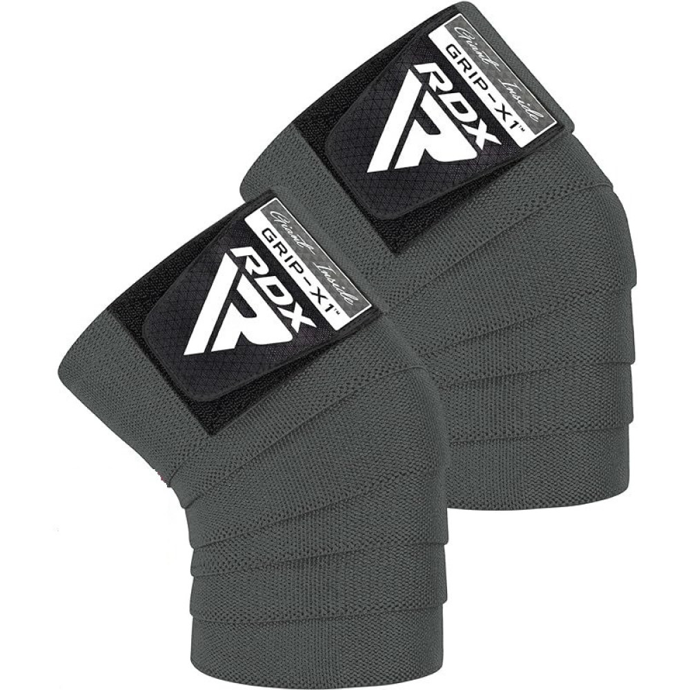 Бинти на коліна RDX K1 GYM Knee Wraps Grey Бинти на коліна RDX K1 GYM Knee Wraps Grey