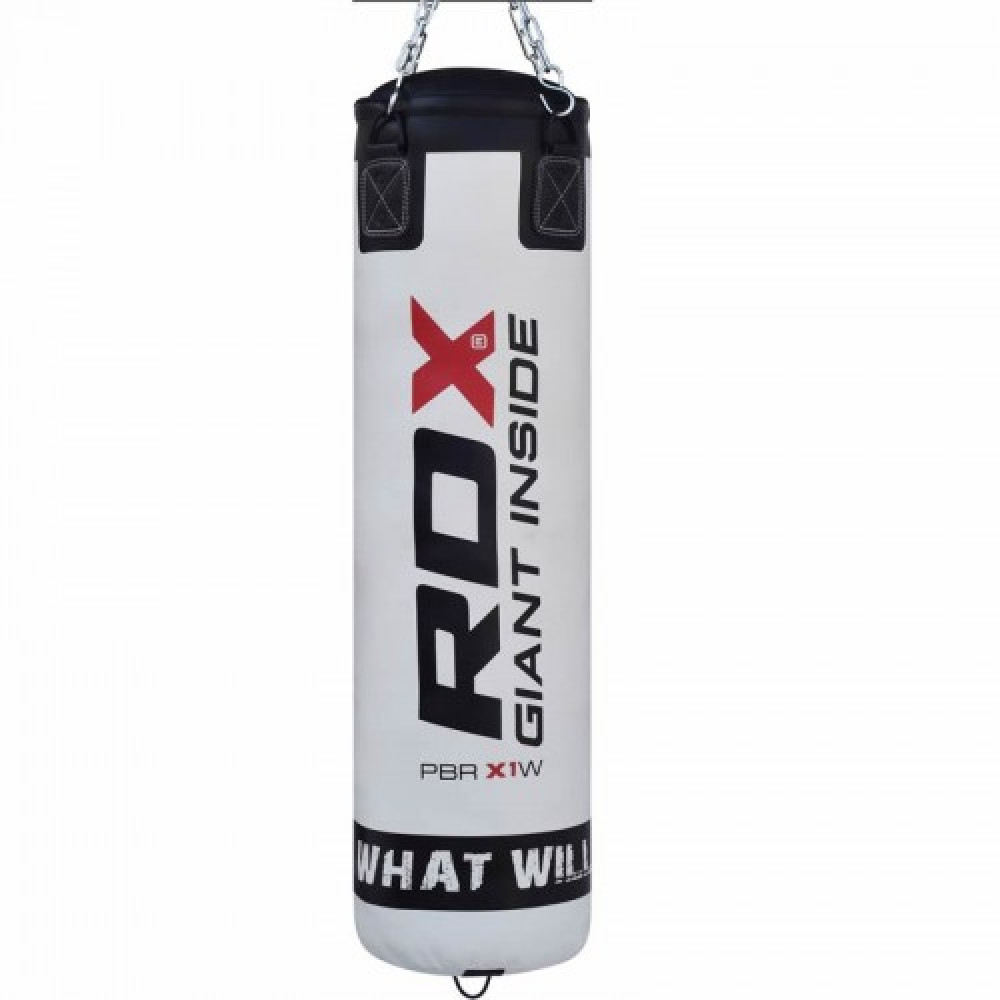Боксерский мешок RDX Leather White 1.2м, 40-50кг