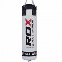 Боксерський мішок RDX Leather White 1.2м, 40-50кг